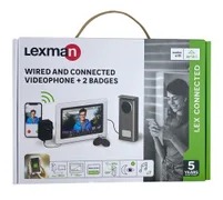 Visiophone connecté filaire Lexman 7 pouces avec 2 badges