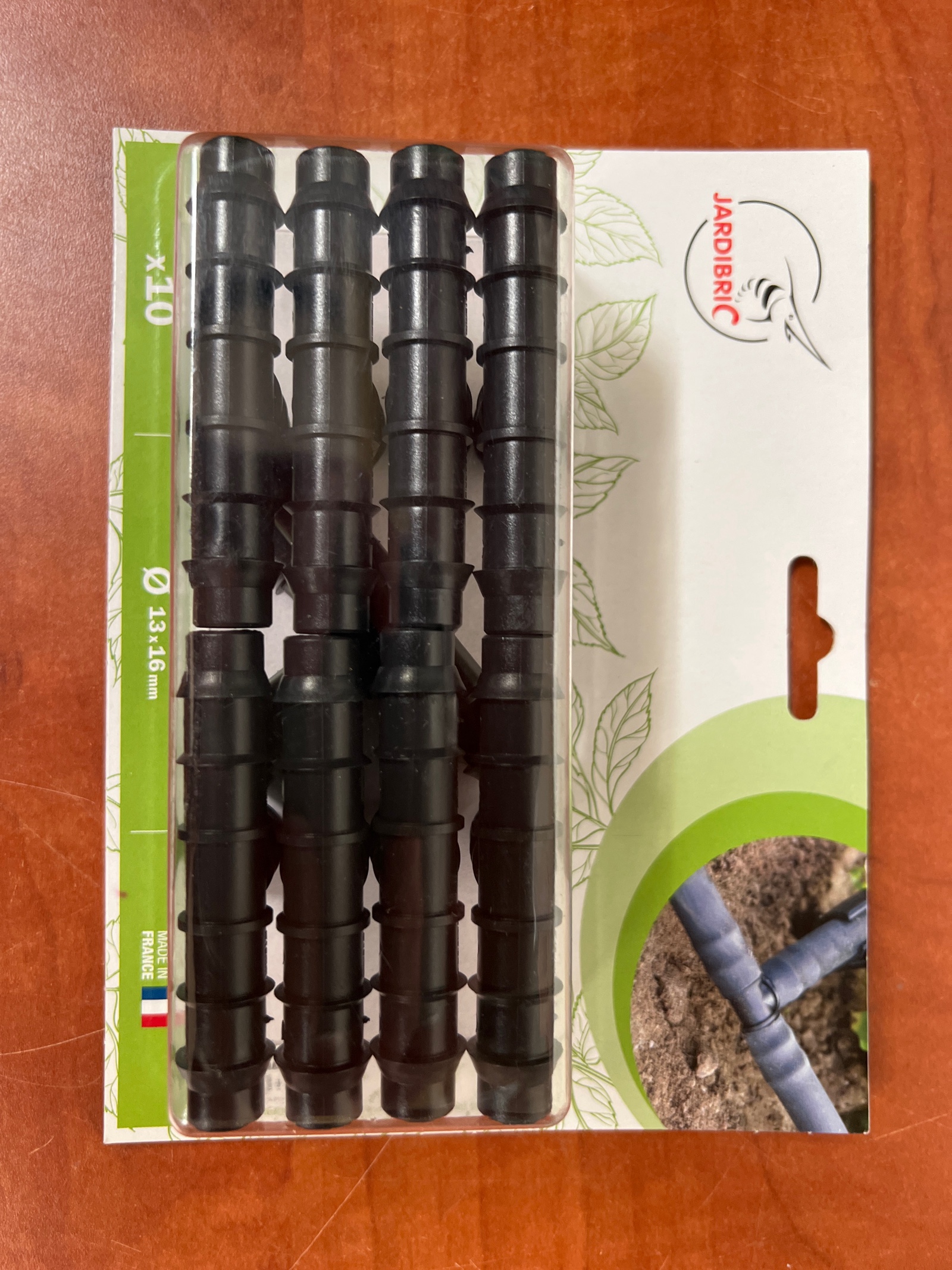 Jardibric raccord droit cannelé Ø 13-16 mm (x10)