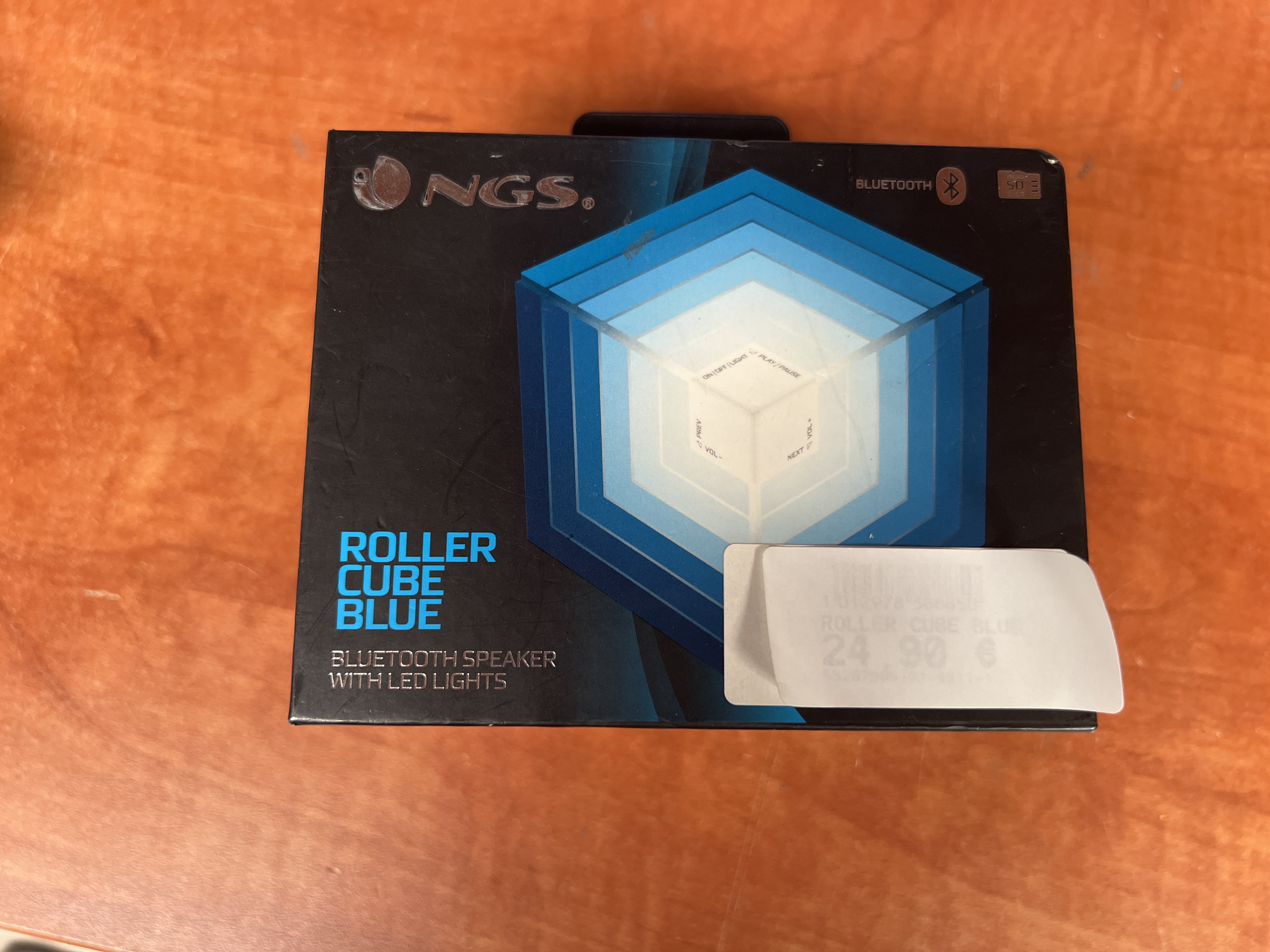 Enceinte Bluetooth NGS Roller Cube bleue
