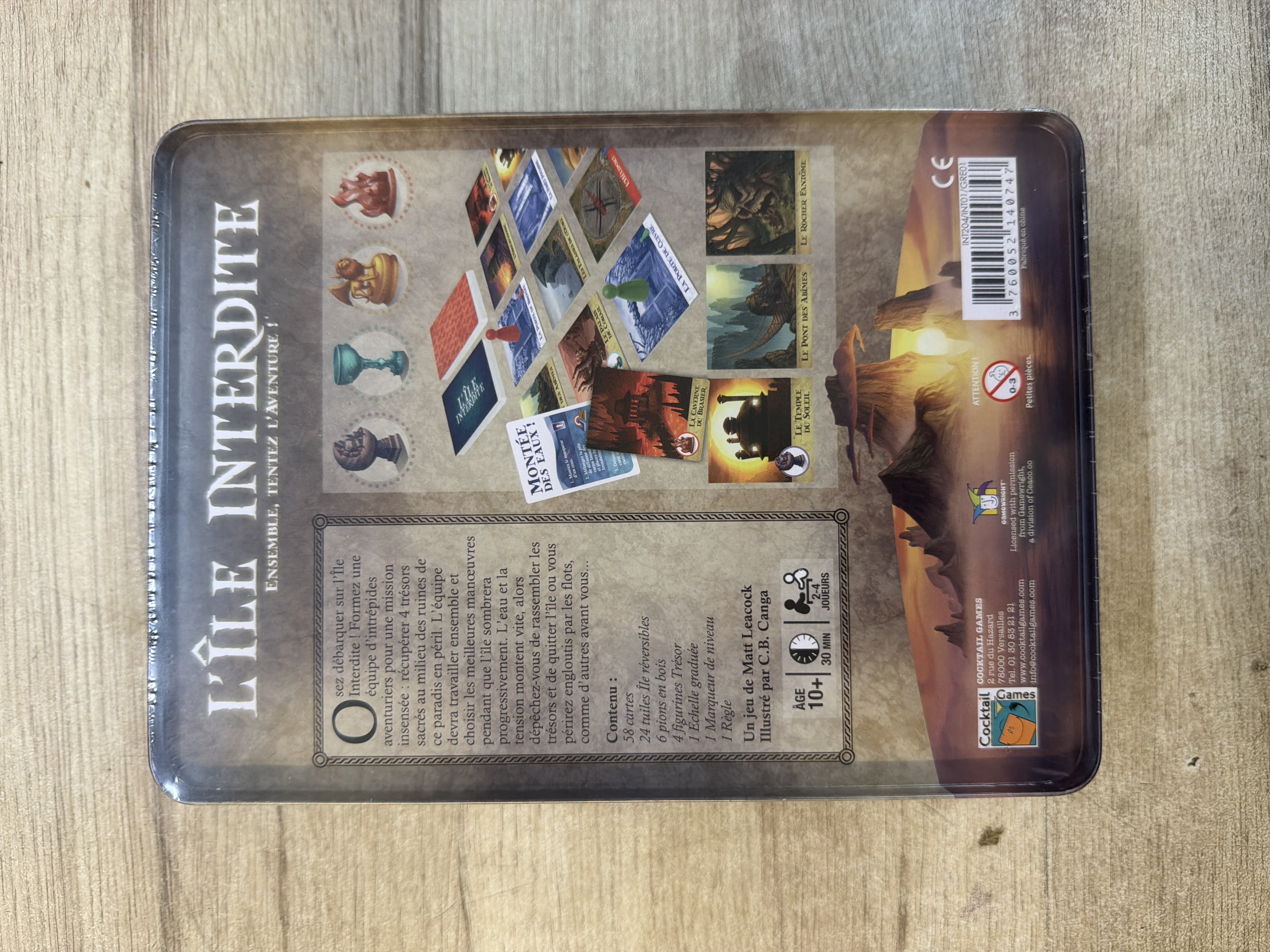 Jeu de société L’Île Interdite (boîte métal) — photo 2