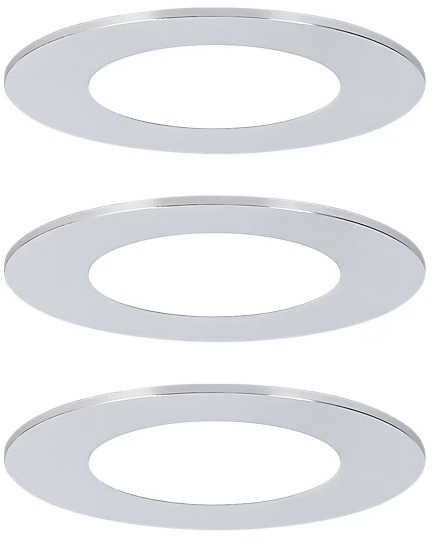 GoodHome Karluk - 3 spots LED encastrables IP65 6.5W argent