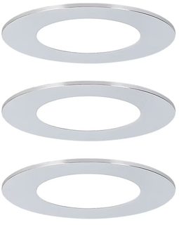 GoodHome Karluk - 3 spots LED encastrables IP65 6.5W argent