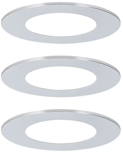 GoodHome Karluk - 3 spots LED encastrables IP65 6.5W argent