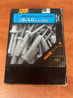 Spit 50 chevilles à frapper inox Ø8 x 40 mm