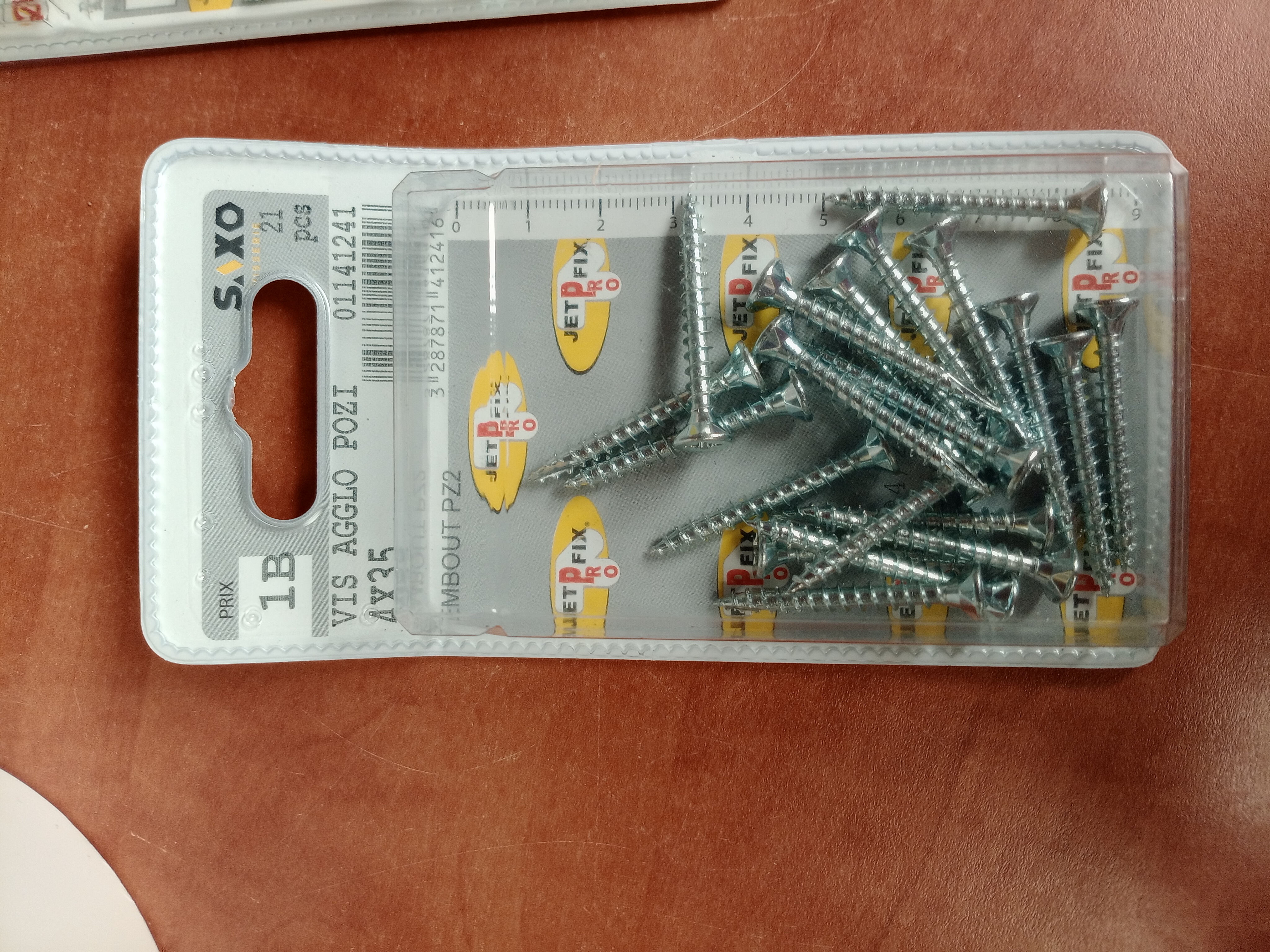 Saxo vis aggloméré Pozidriv 4x25 lot de 21