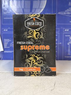 Fresh Coco Supreme charbon coco chicha 1 kg 72 pièces