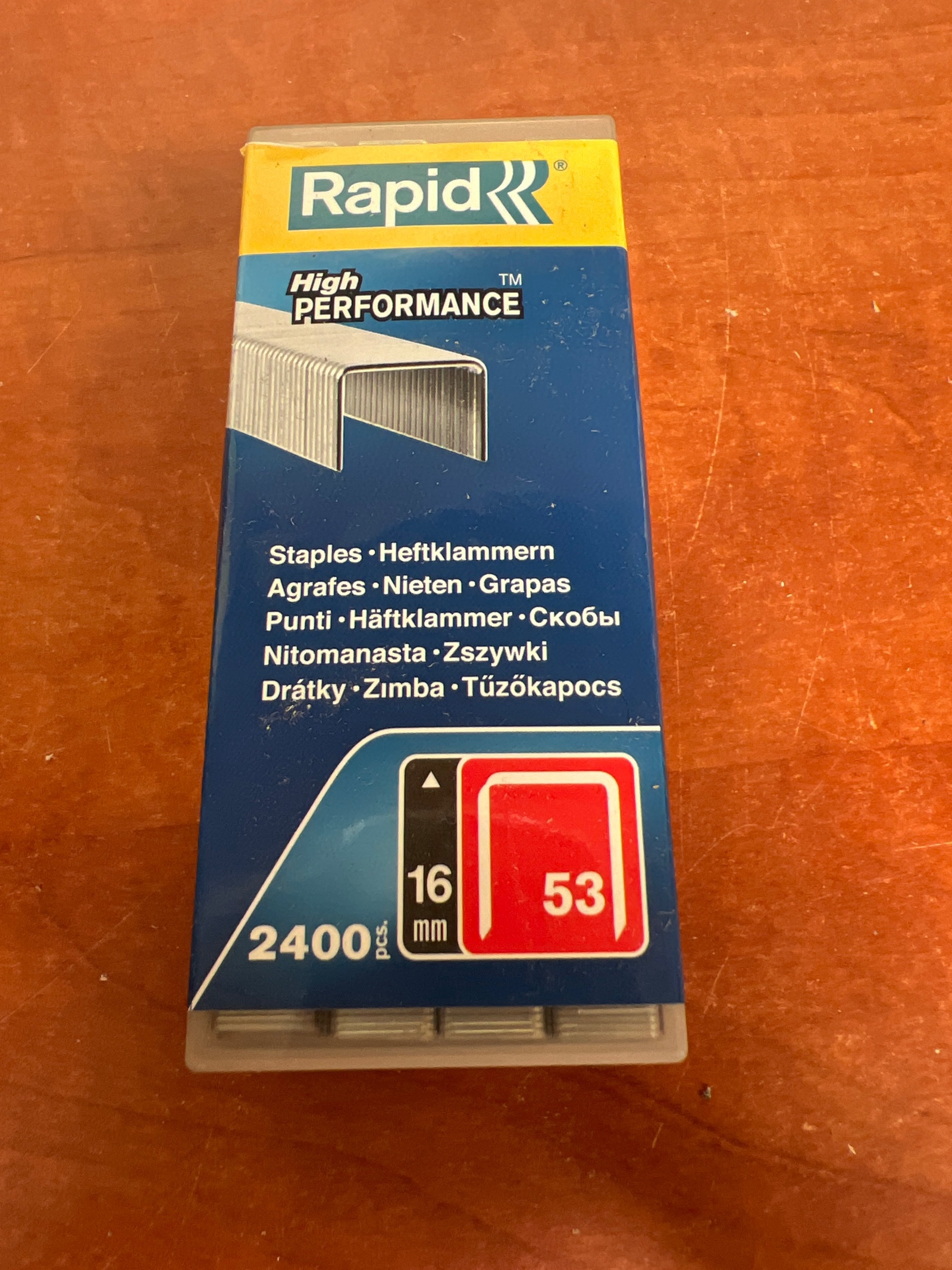 Agrafes Rapid High Performance Type 53, 16 mm, boîte de 2400