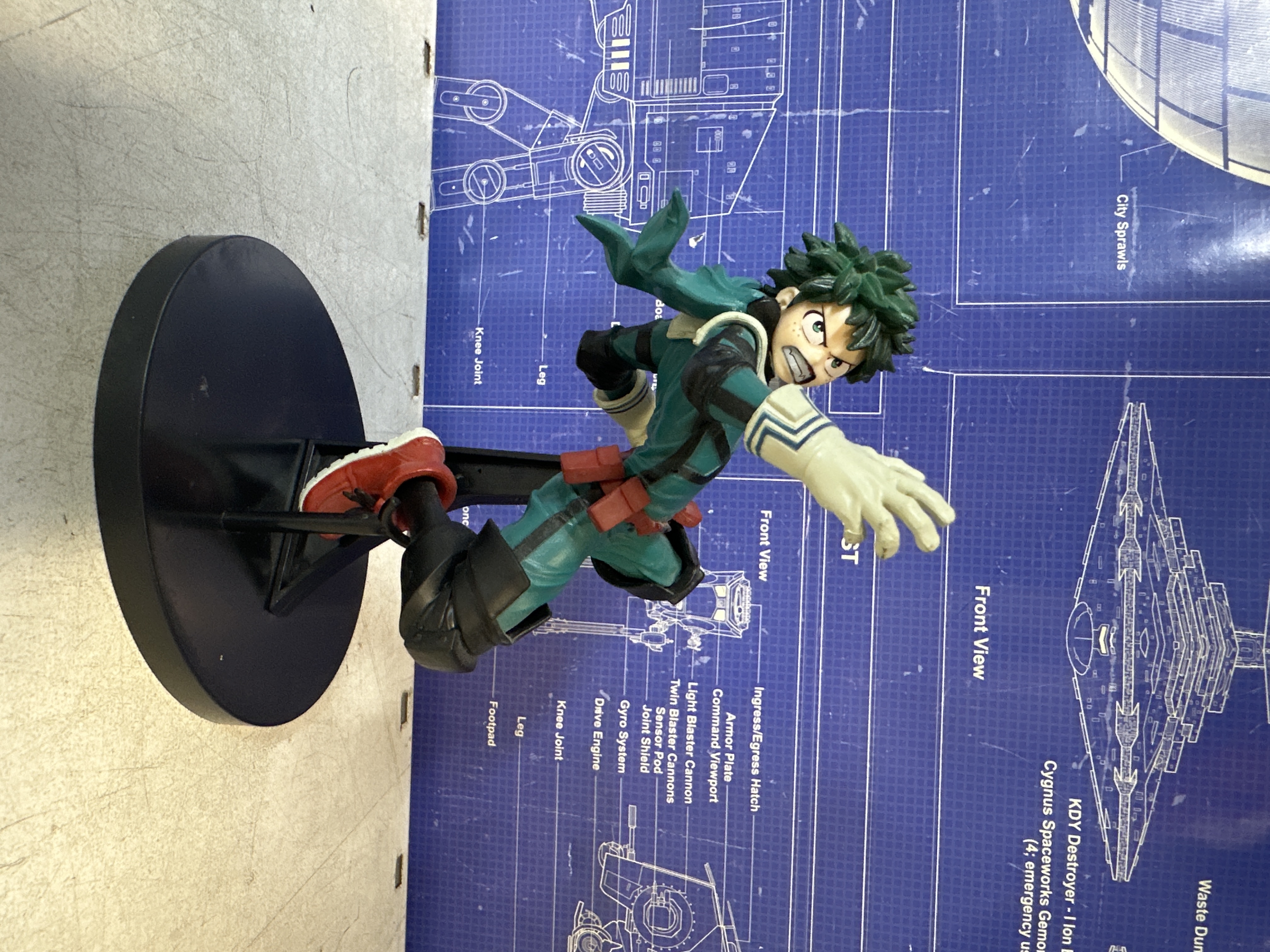 Figurine Deku My Hero Academia sur socle