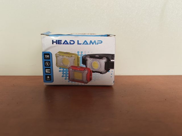 Lampe frontale LED COB J-1303 noire 150 lumens