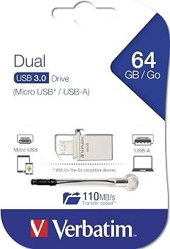 Clé USB Verbatim Store 'n' Go OTG 64 Go