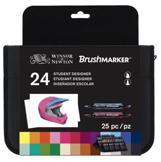 Winsor & Newton BrushMarker Student Designer 24 couleurs