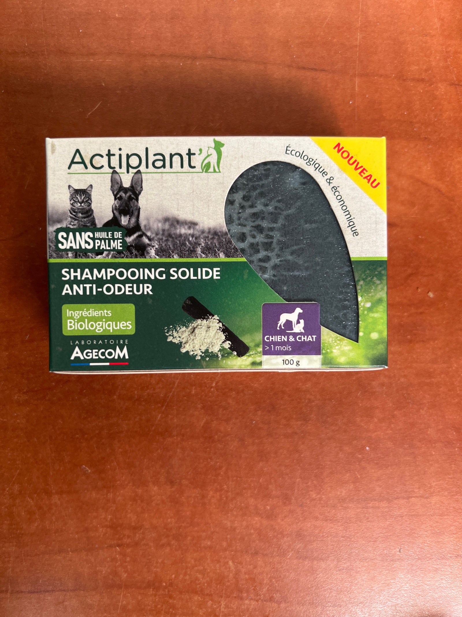 Actiplant' Shampooing solide anti-odeur pour chiens et chats 100 g