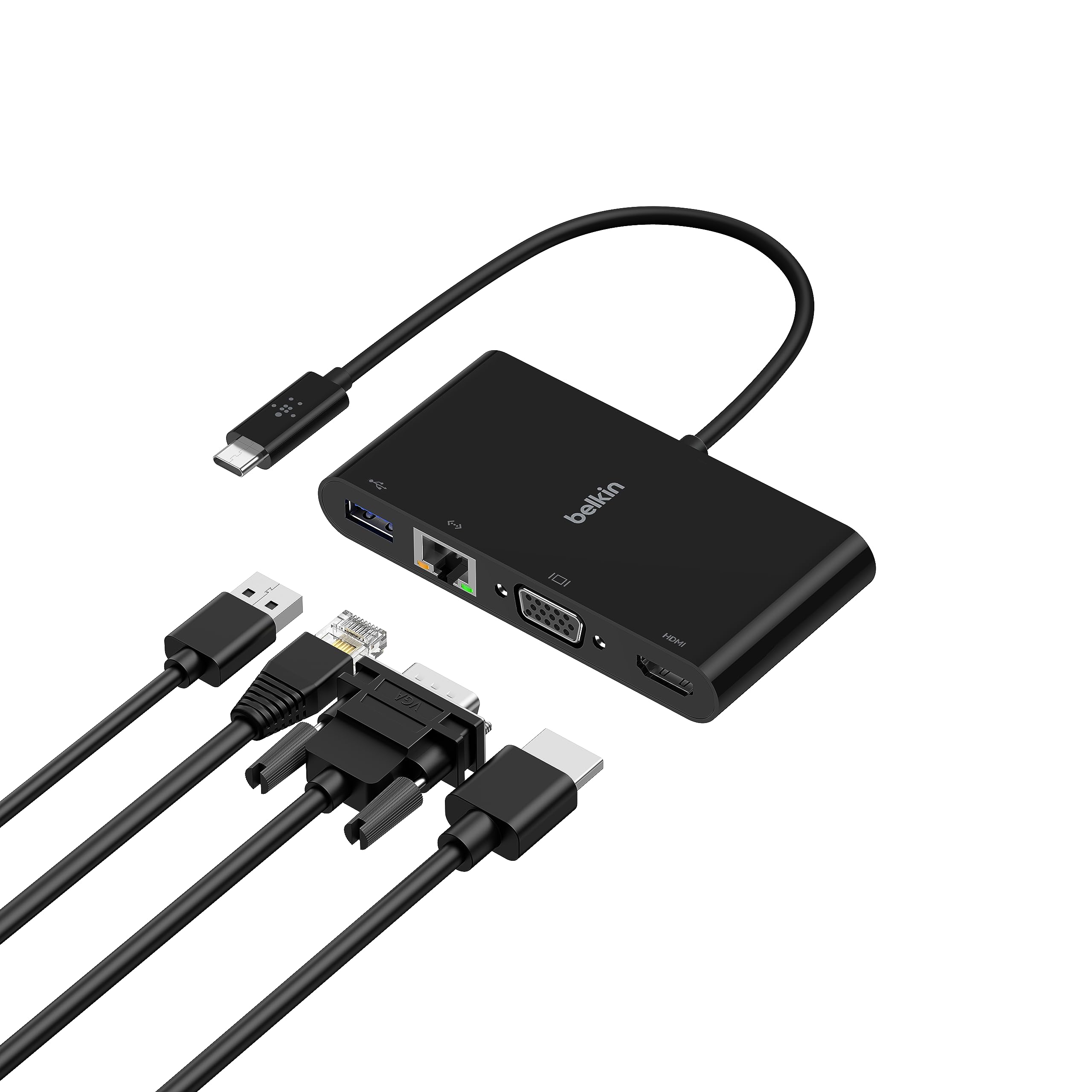 Belkin CONNECT - Adaptateur multiport - USB-C - VGA, HDMI - 1GbE