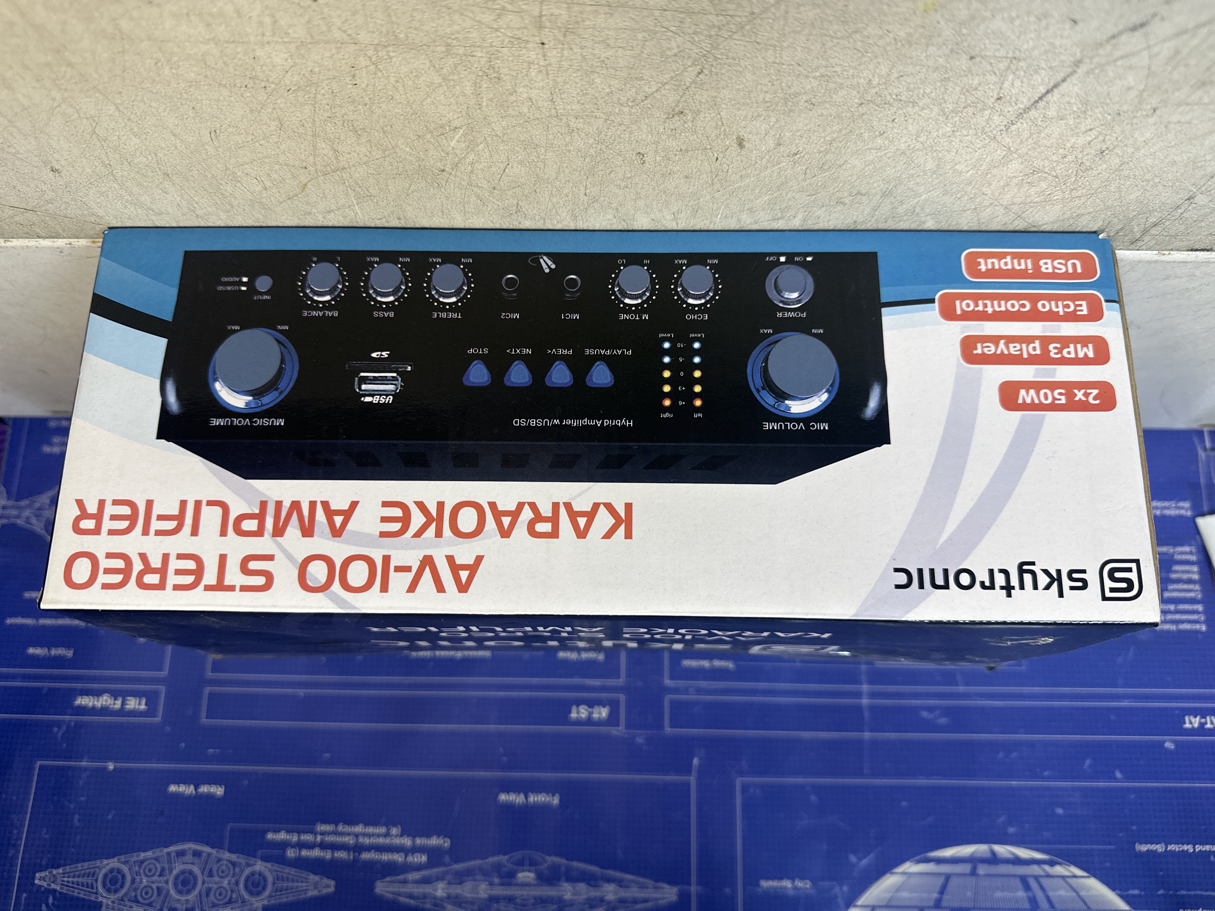 Amplificateur karaoké Skytronic AV-100 MP3 2x50W
