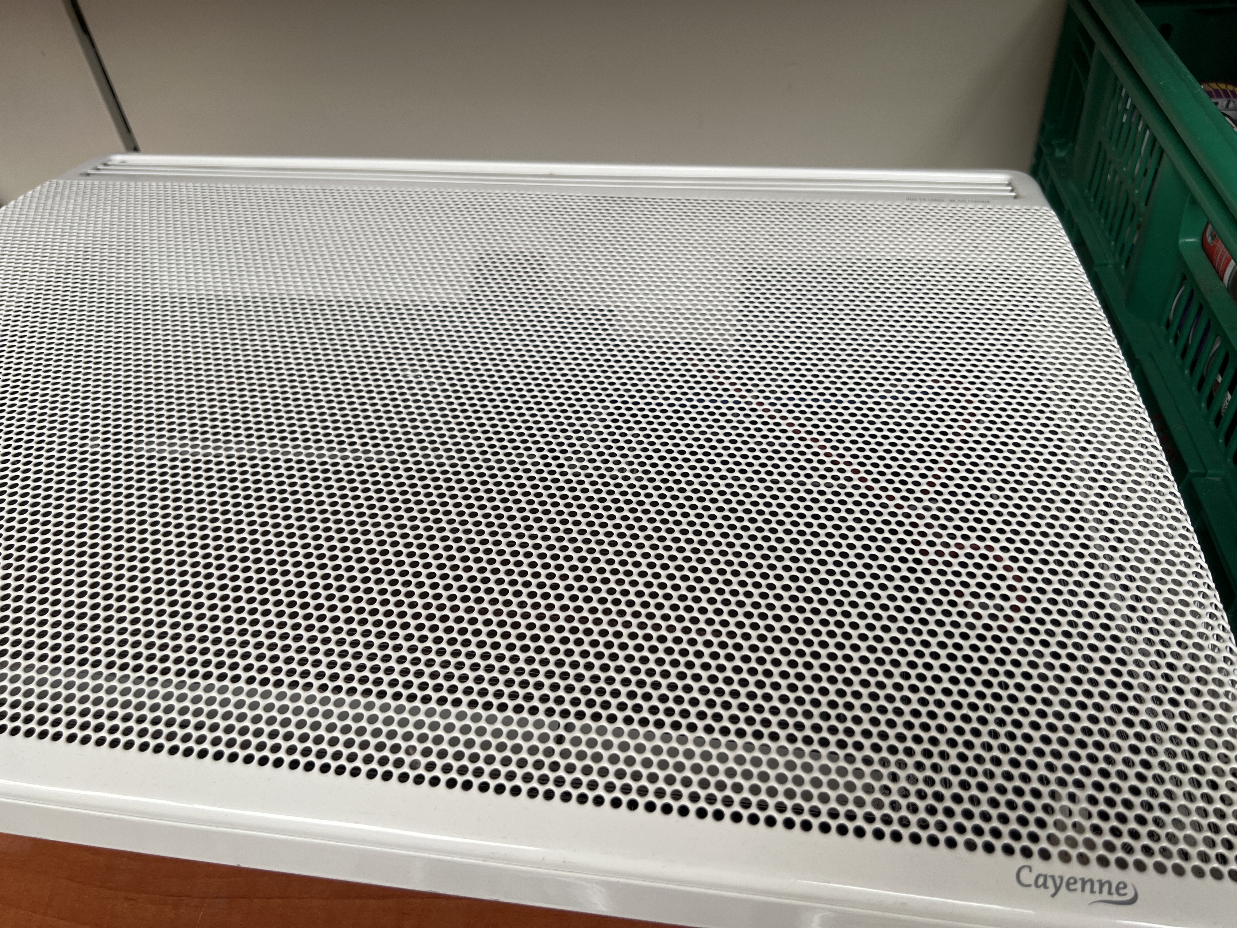 Radiateur électrique mural Cayenne blanc avec support