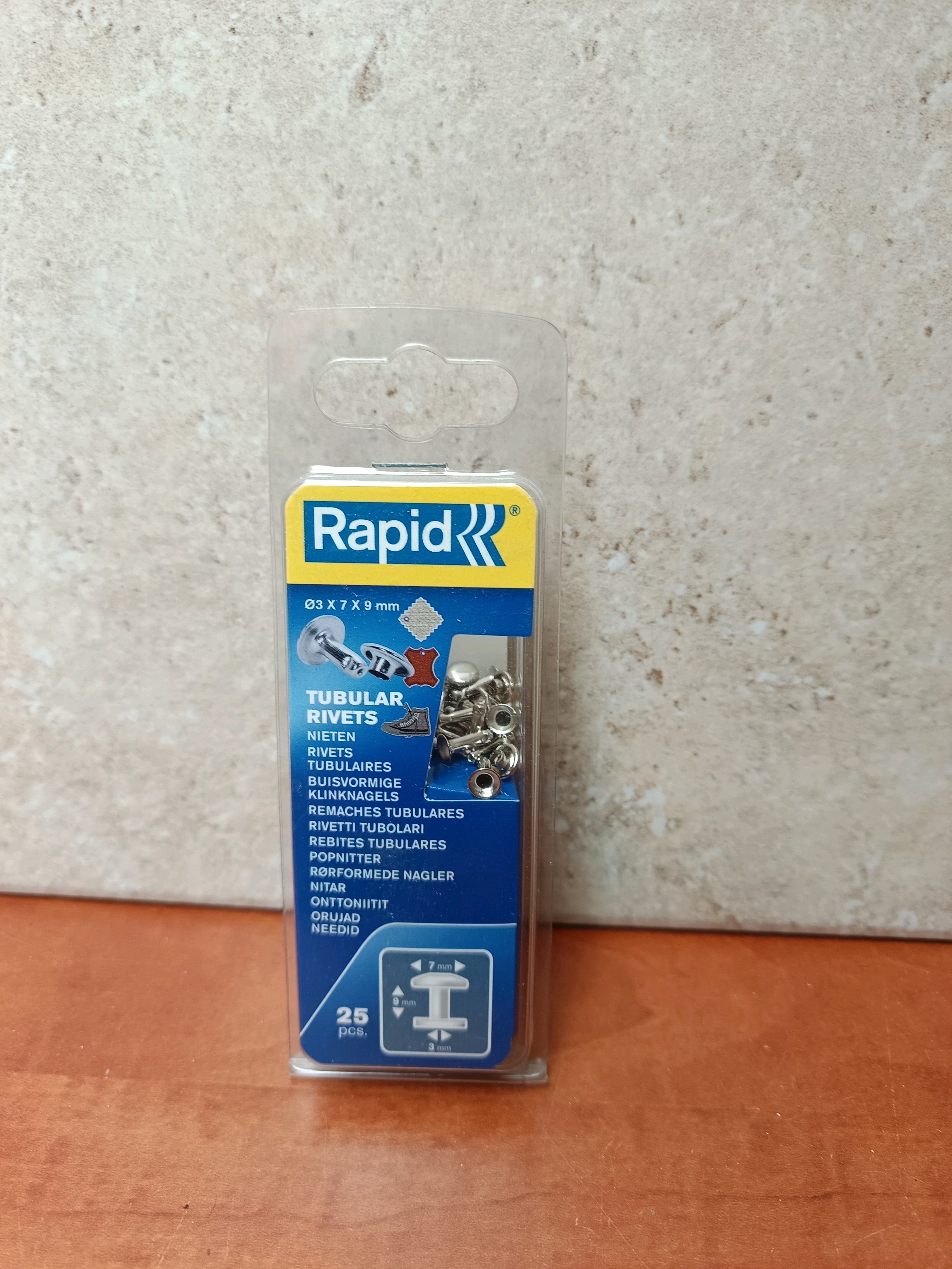 Rapid – Rivets tubulaires Ø3 x 7 x 9 mm (25 pièces)