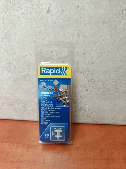 Rapid – Rivets tubulaires Ø3 x 7 x 9 mm (25 pièces)