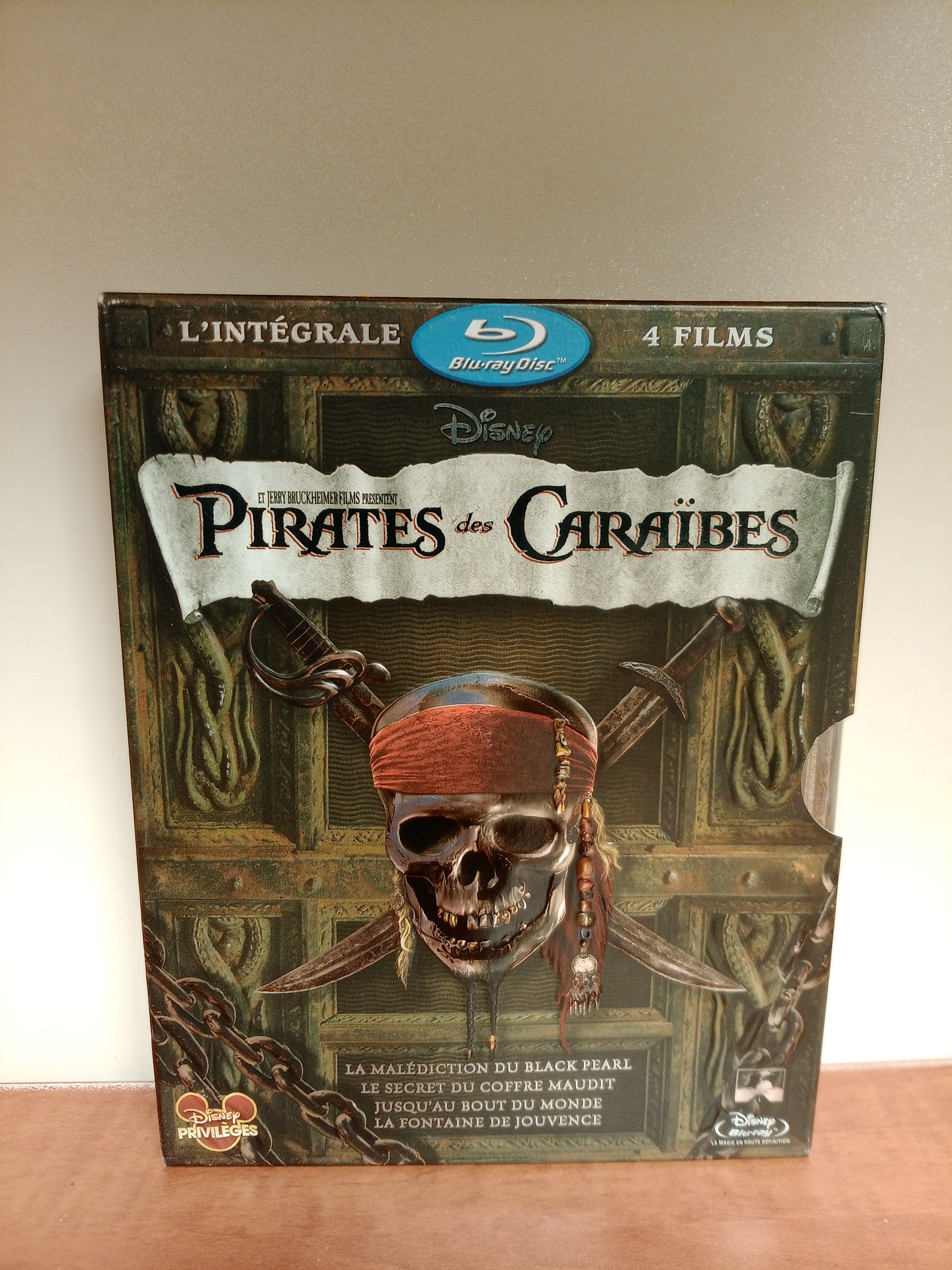 Pirates des Caraïbes intégrale 4 films Blu-ray Disney