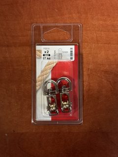 Poulies FS20 17,5 mm pour corde 6 mm, charge 27 kg (x2)