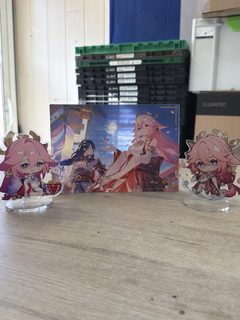 Lot de 3 acrylics Genshin Impact Yae Miko Raiden Shogun