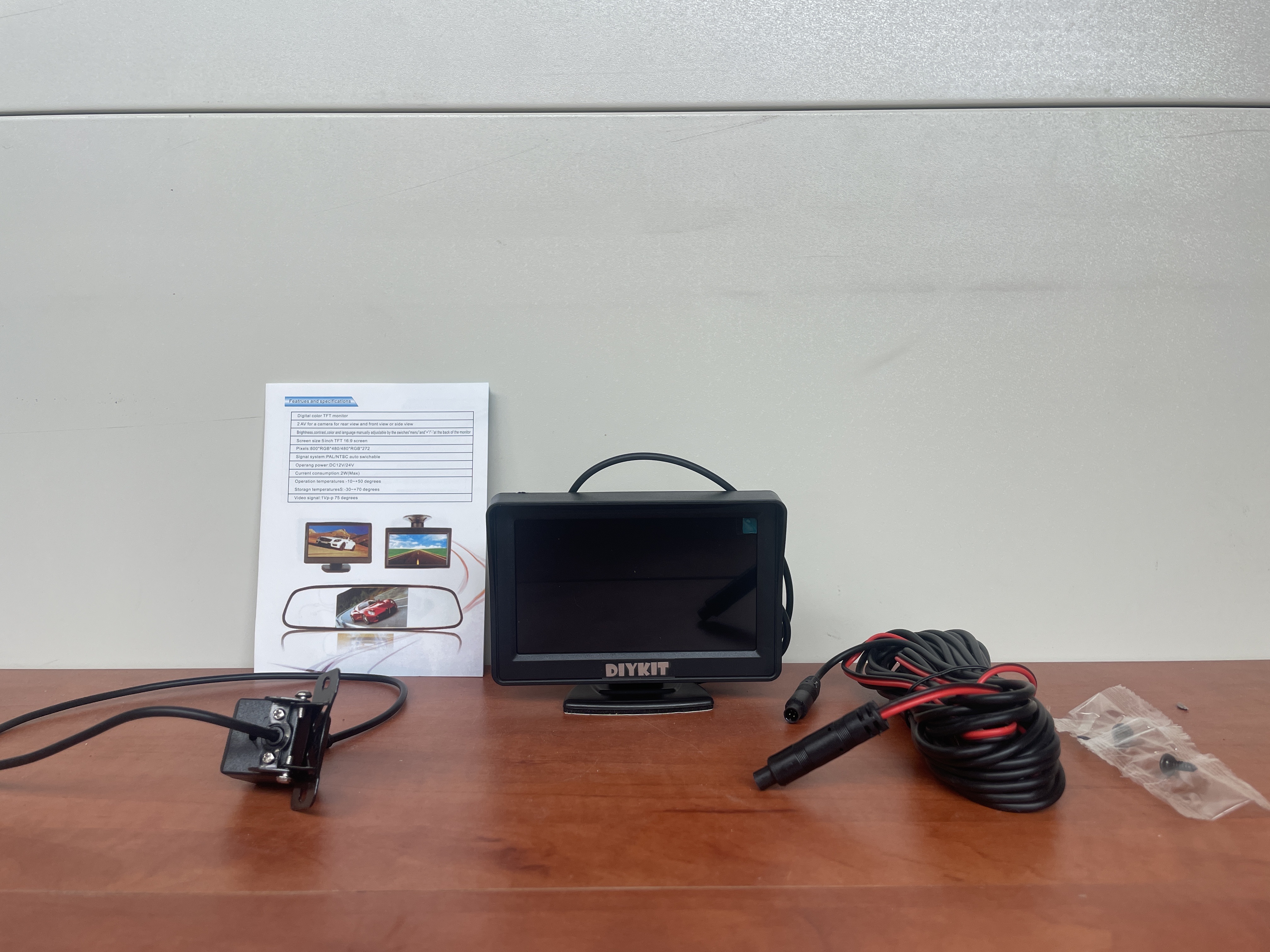 Écran de recul voiture 4,3 pouces DIYKIT avec caméra