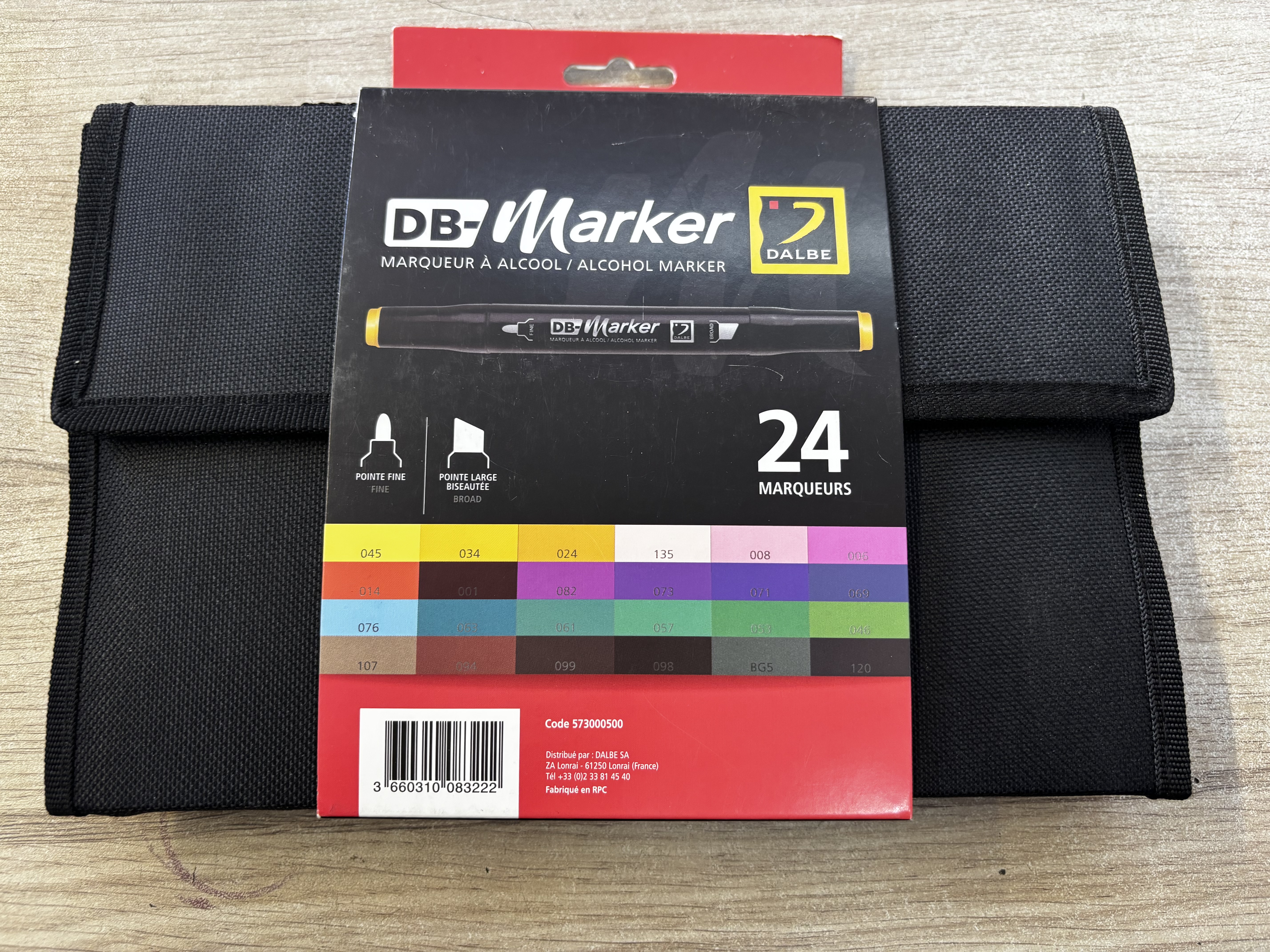 Set de 24 marqueurs à alcool Dalbe DB Marker avec trousse