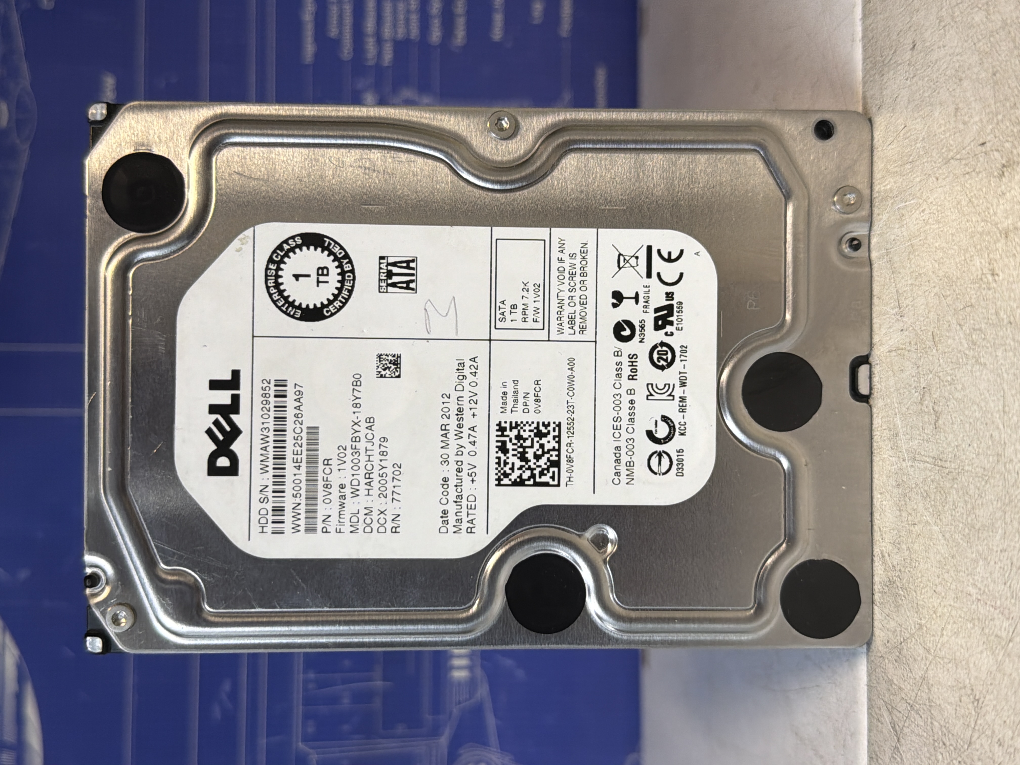 Disque dur interne Dell 1 To SATA 3,5 pouces