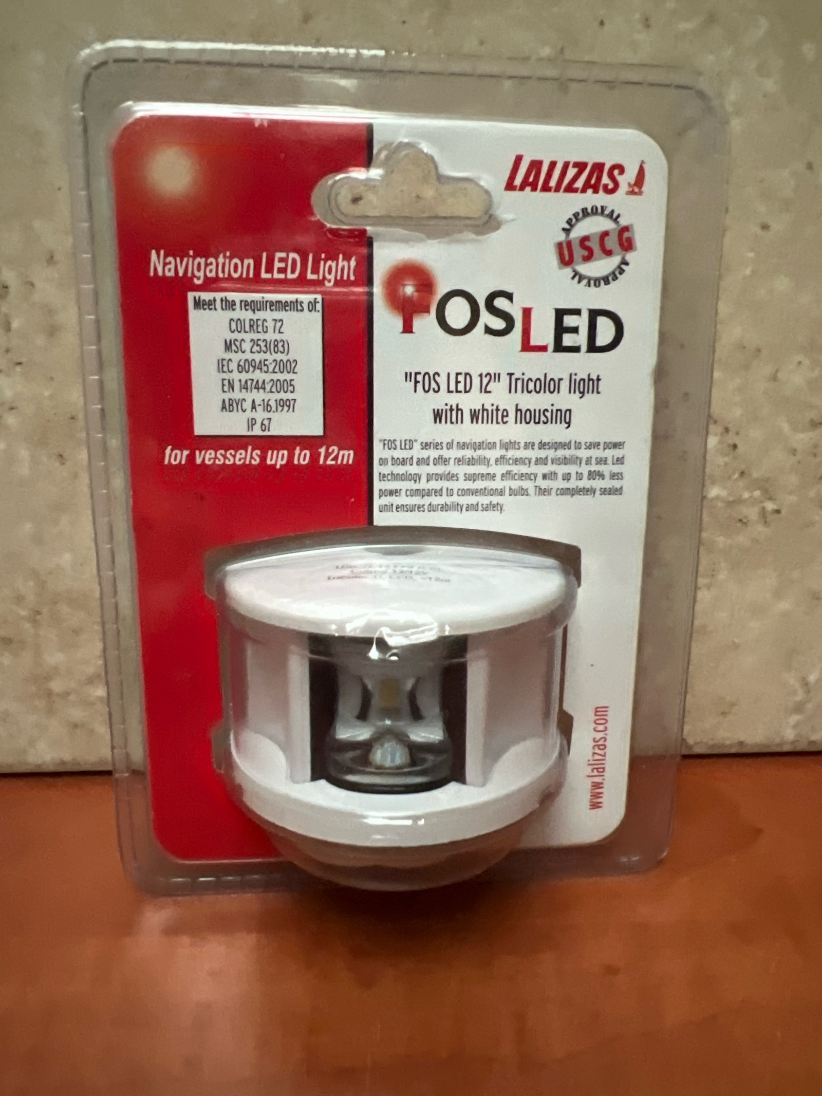 Feu de navigation tricolore LED 12-15V - bateau - neuf