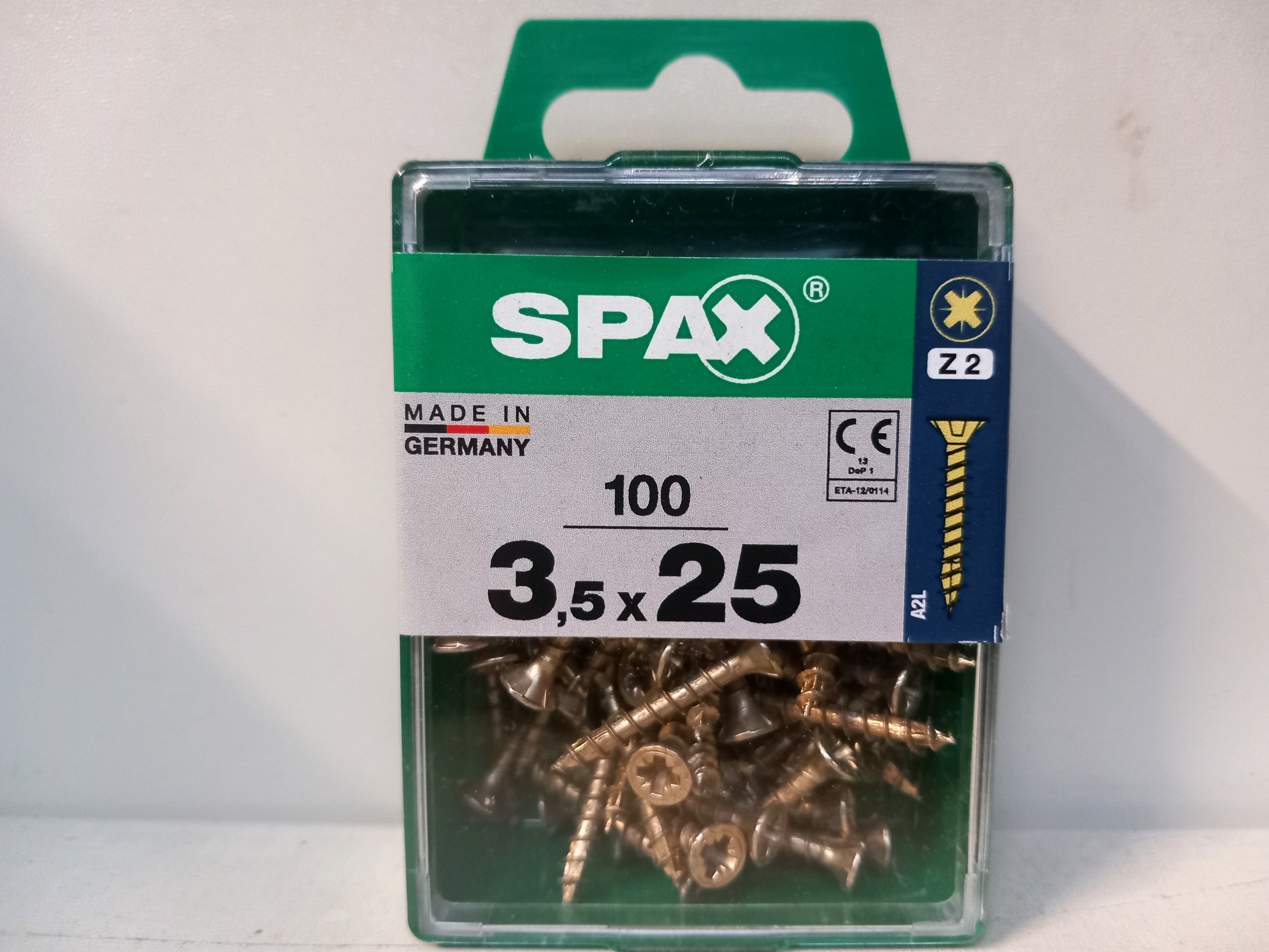 Boîte de 100 vis SPAX 3,5 x 25 mm