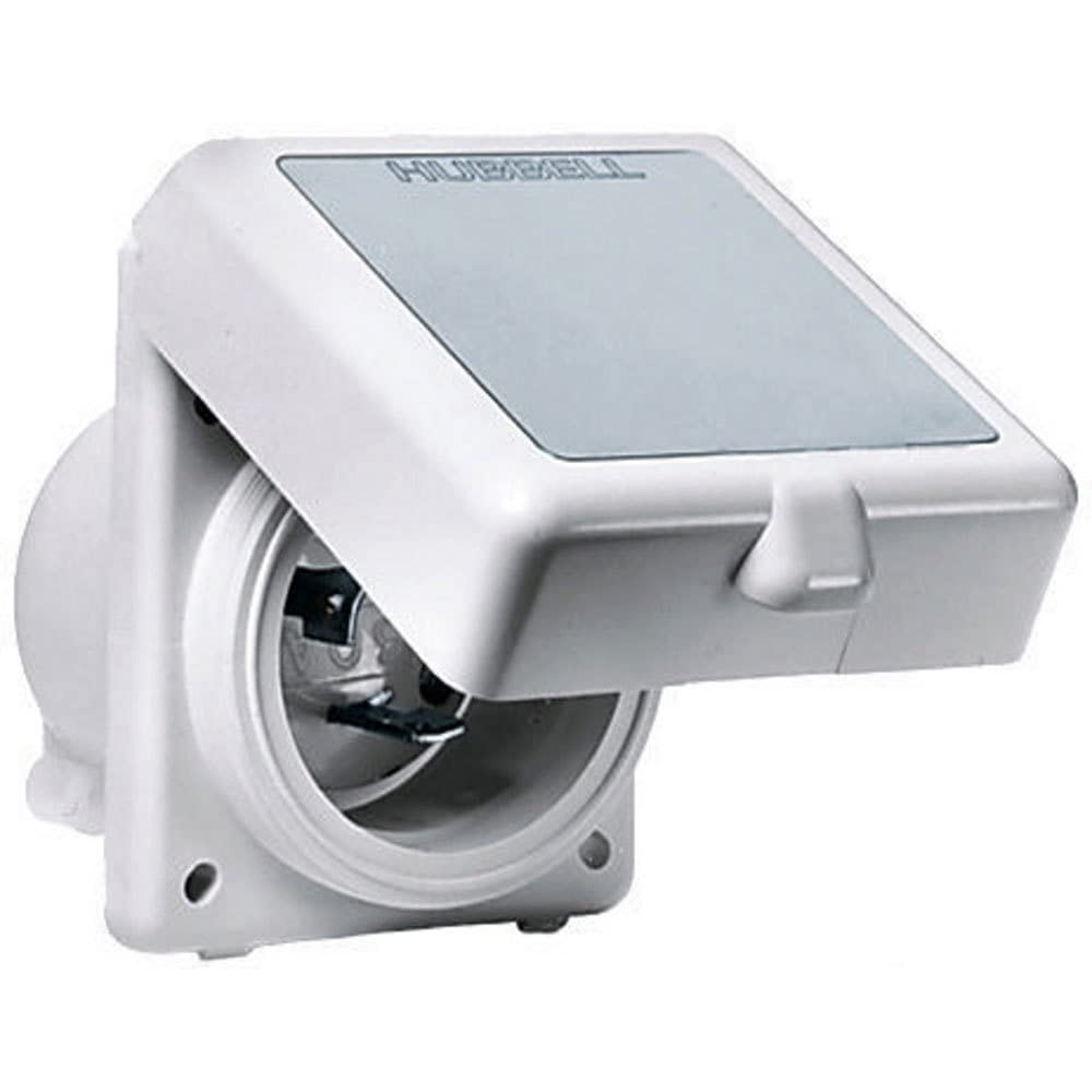 Socle HBL316 mâle composite blanc 230V - 16A
