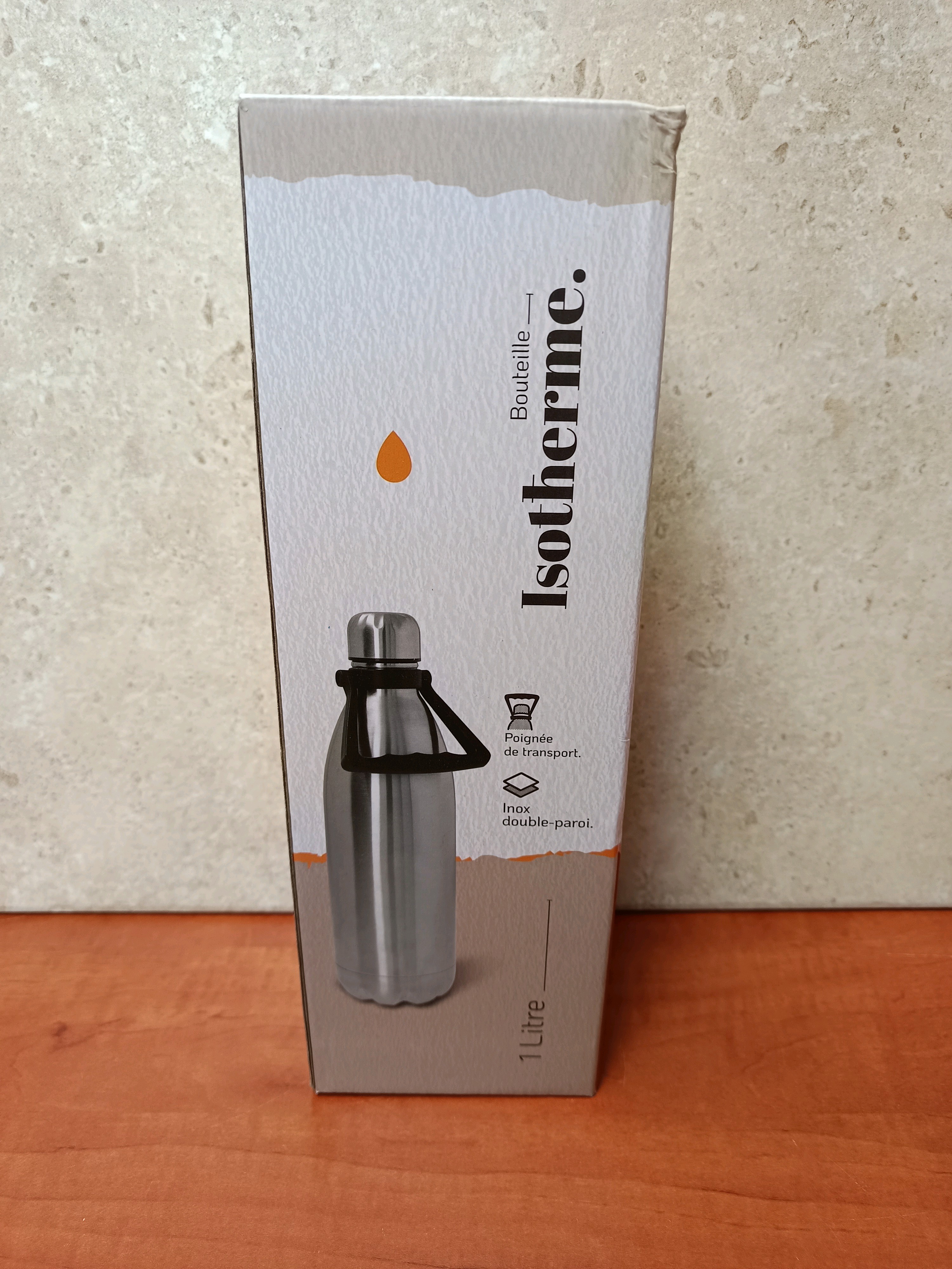 Bouteille isotherme inox 1 litre double paroi