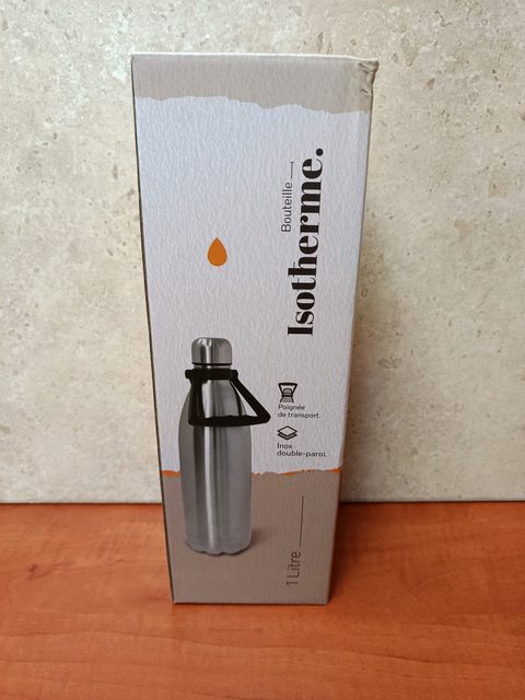 Bouteille isotherme inox 1 litre double paroi