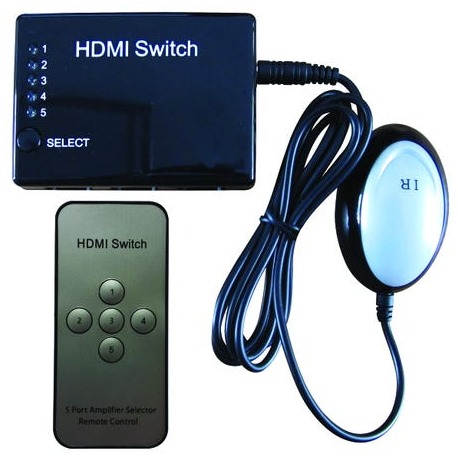 SELECTEUR HDMI 5 ENTREES + TELECOMMANDE