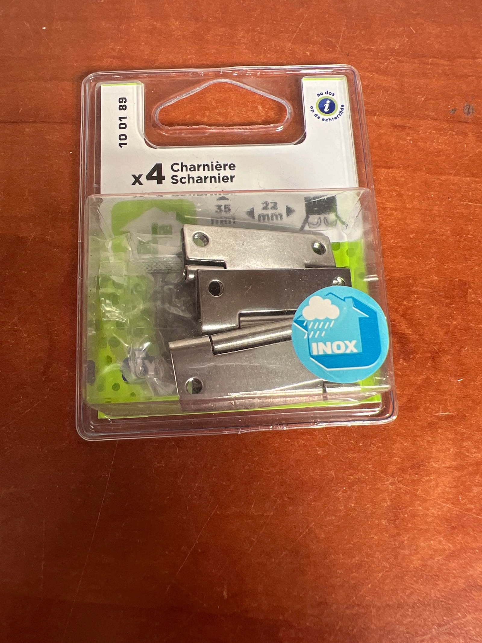 Charnières inox x4 (pack)