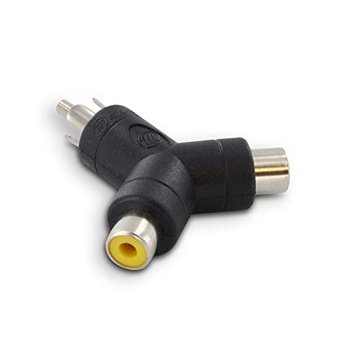 Adaptateur 2 RCA fem. / 1 RCA mâle