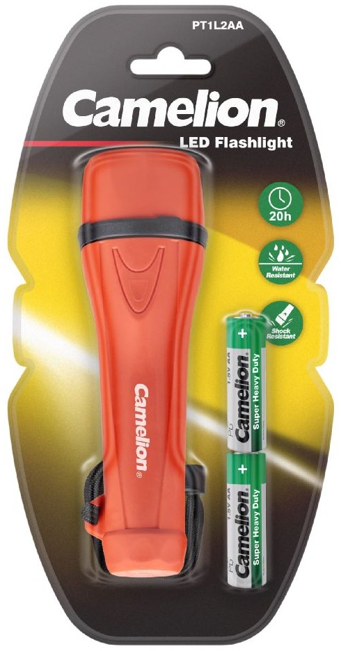 Lampe torche LED Camelion PT1L2AA rouge