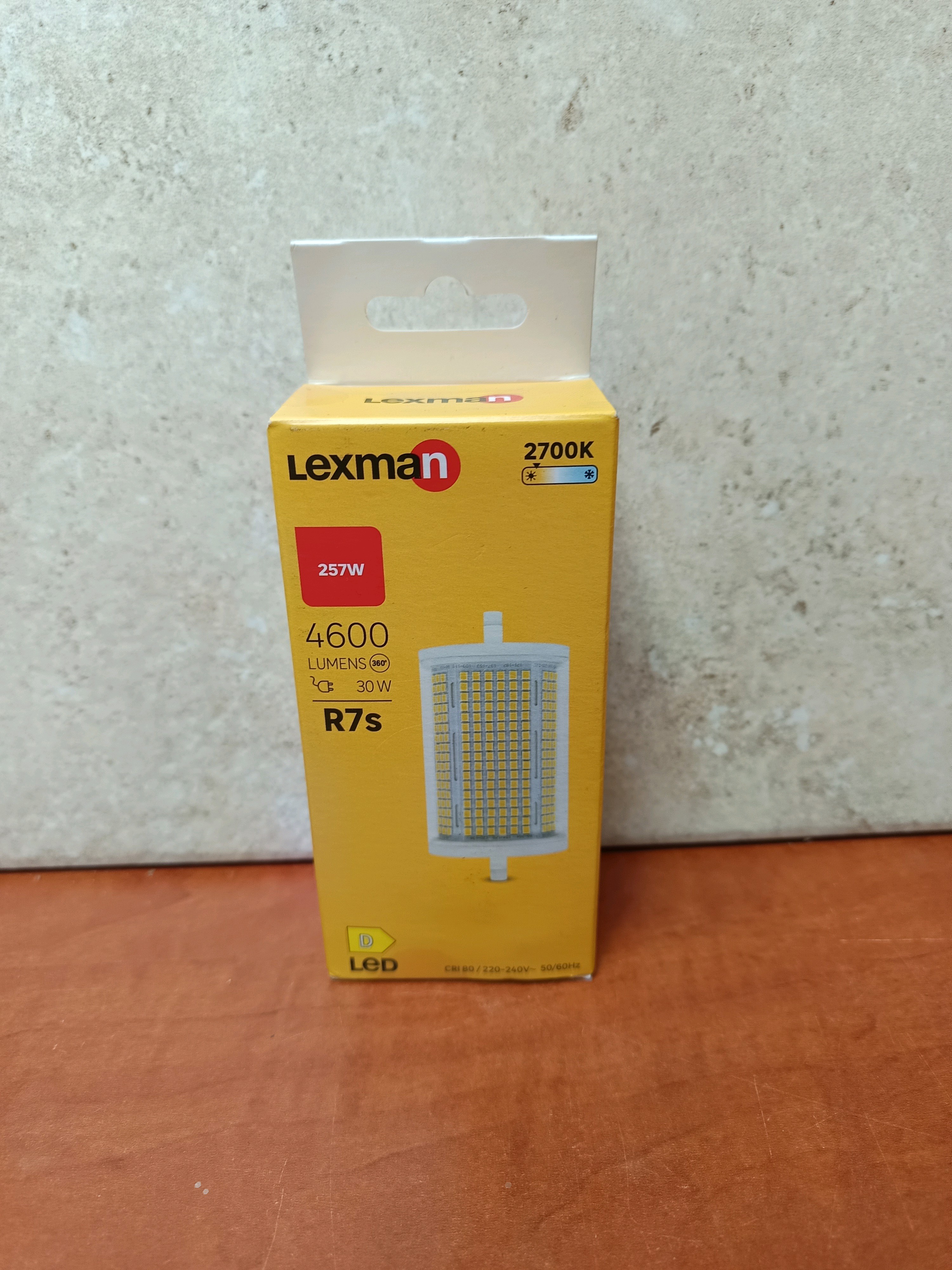Ampoule Led Tube Crayon R7s 118mm 30w=257w 4600lm 2700k Lexman