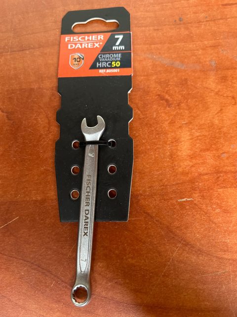 Fischer Darex Clé mixte 7 mm Chrome HRC50 (réf. 805001)