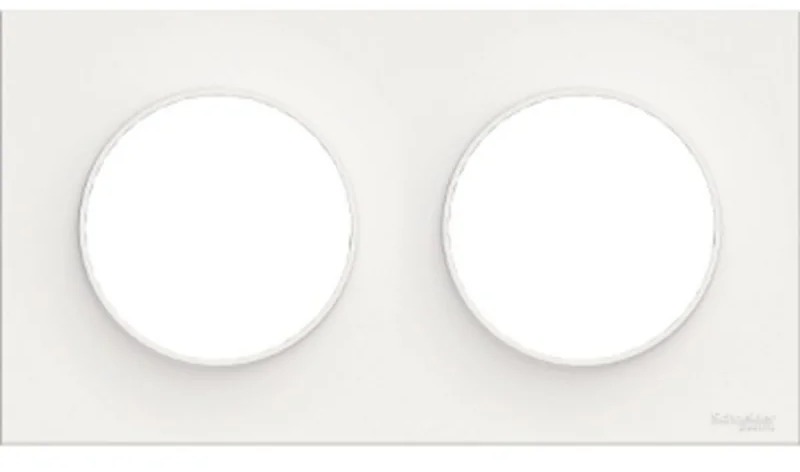 Schneider Electric Odace Styl plaque double blanc S520704