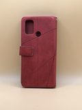 Étui portefeuille pour smartphone - rouge bicolore motif géométrique — photo 2