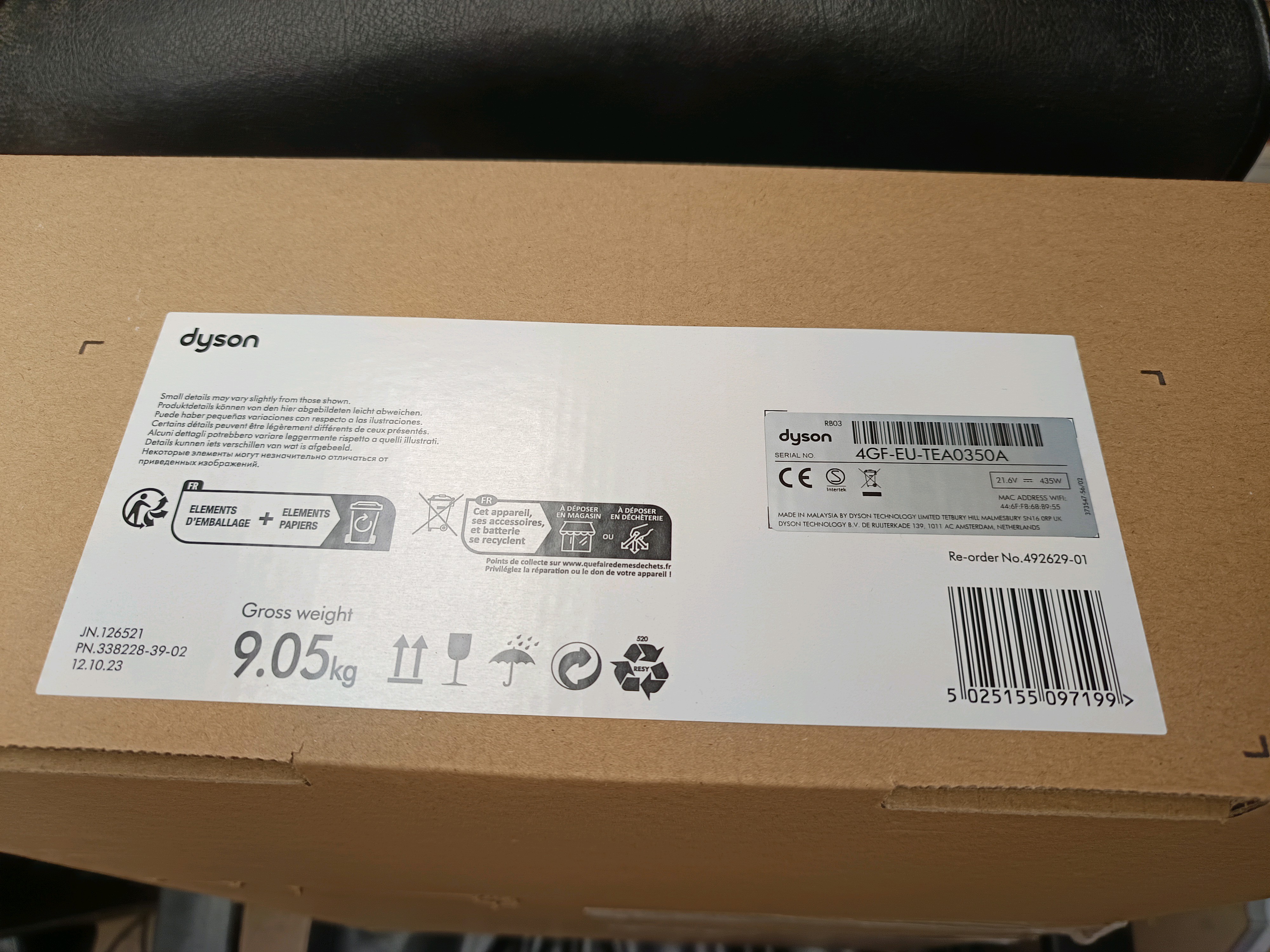 Dyson 360 Vis Nav - Aspirateur robot (Bleu)