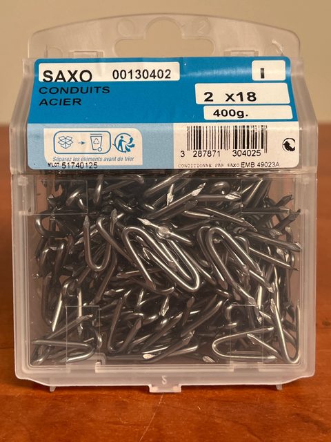SAXO 00130402 Conduits acier 2 x 18 - 400 g