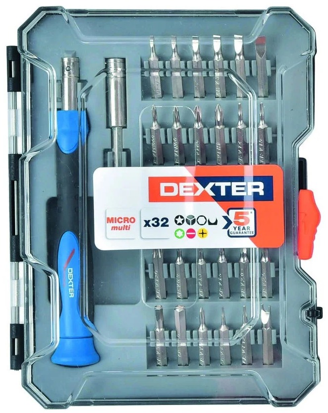 Set de microvissage de précision mixte Mer212 héxagonal, DEXTER, L.28 mm