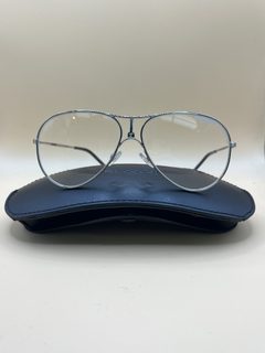 Monture de lunettes carrera aviateur en métal argenté avec étui rigide