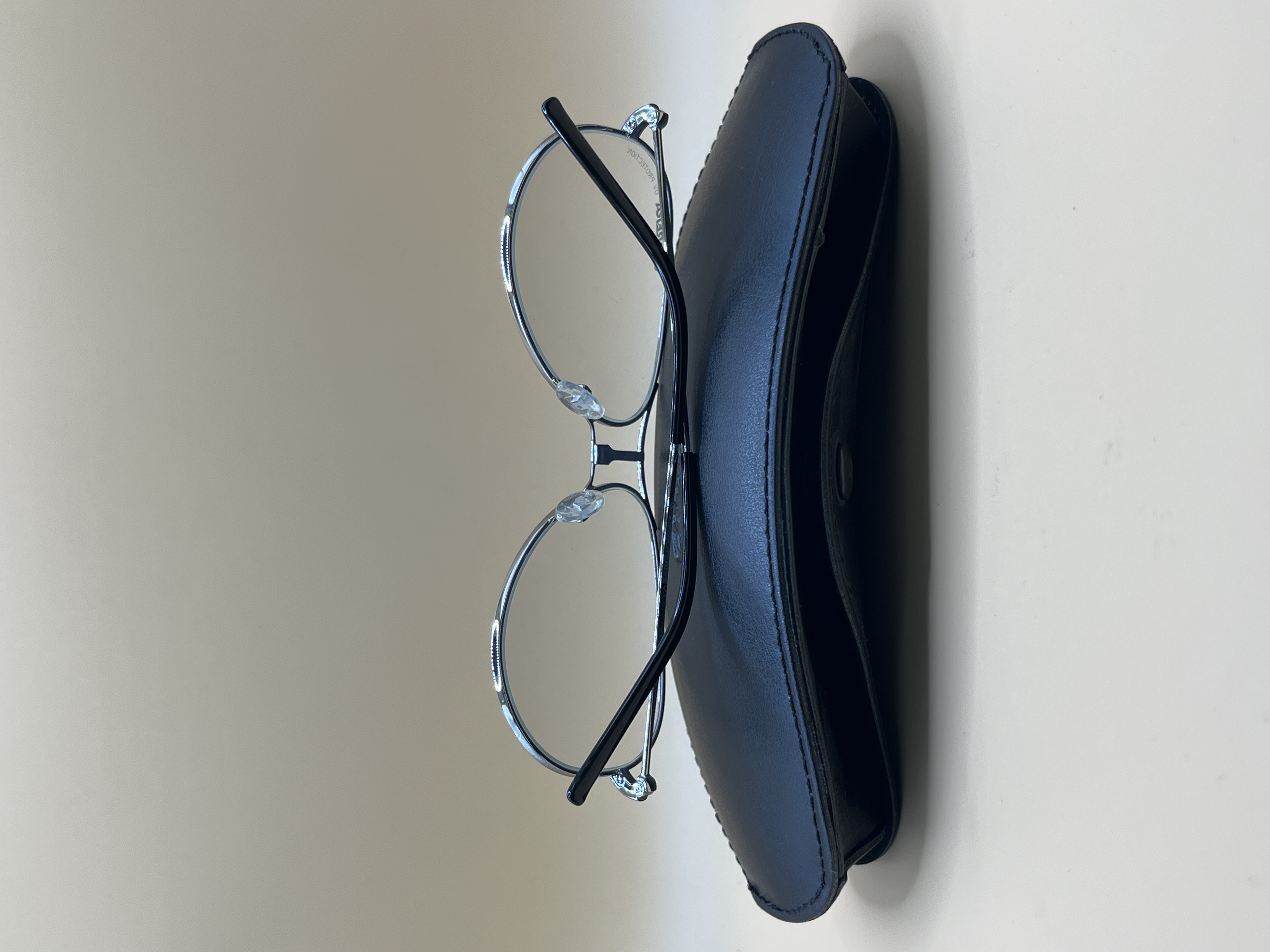 Monture de lunettes carrera aviateur en métal argenté avec étui rigide — photo 2