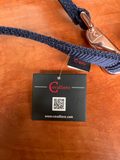 Licol en nylon bleu marine avec bouclerie cuivrée/rose gold — photo 2