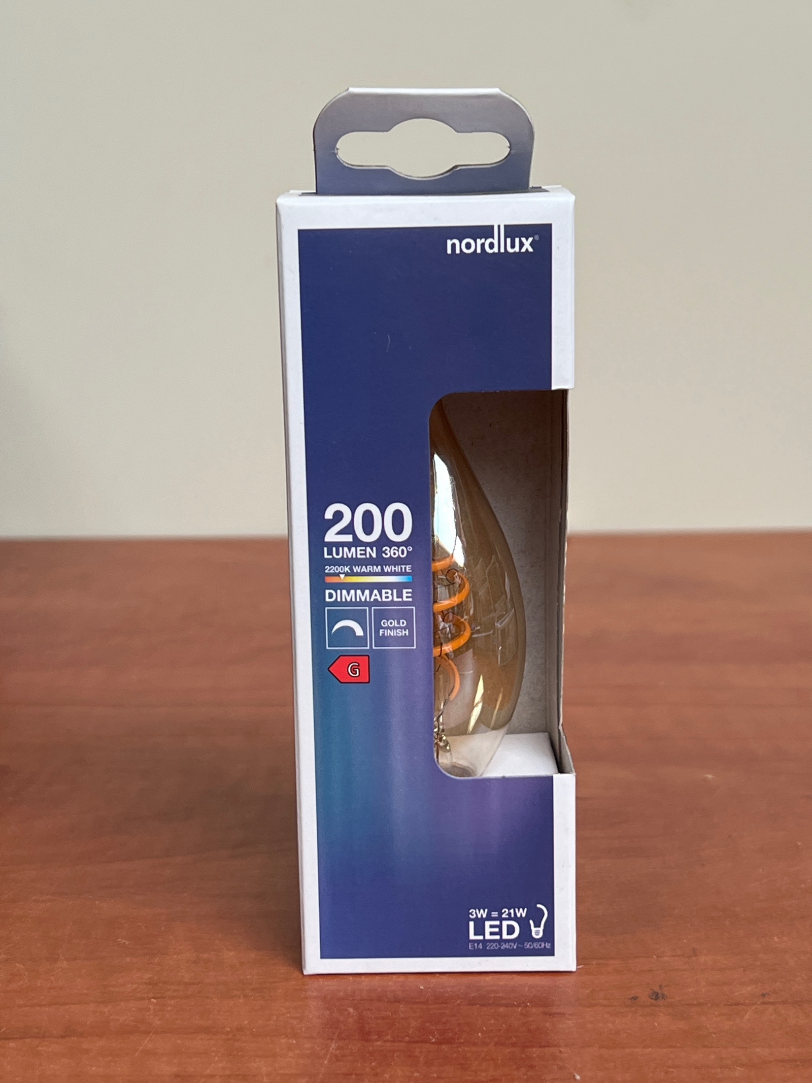 Ampoule LED Nordlux 3W dimmable 200 lm (360°) - Gold