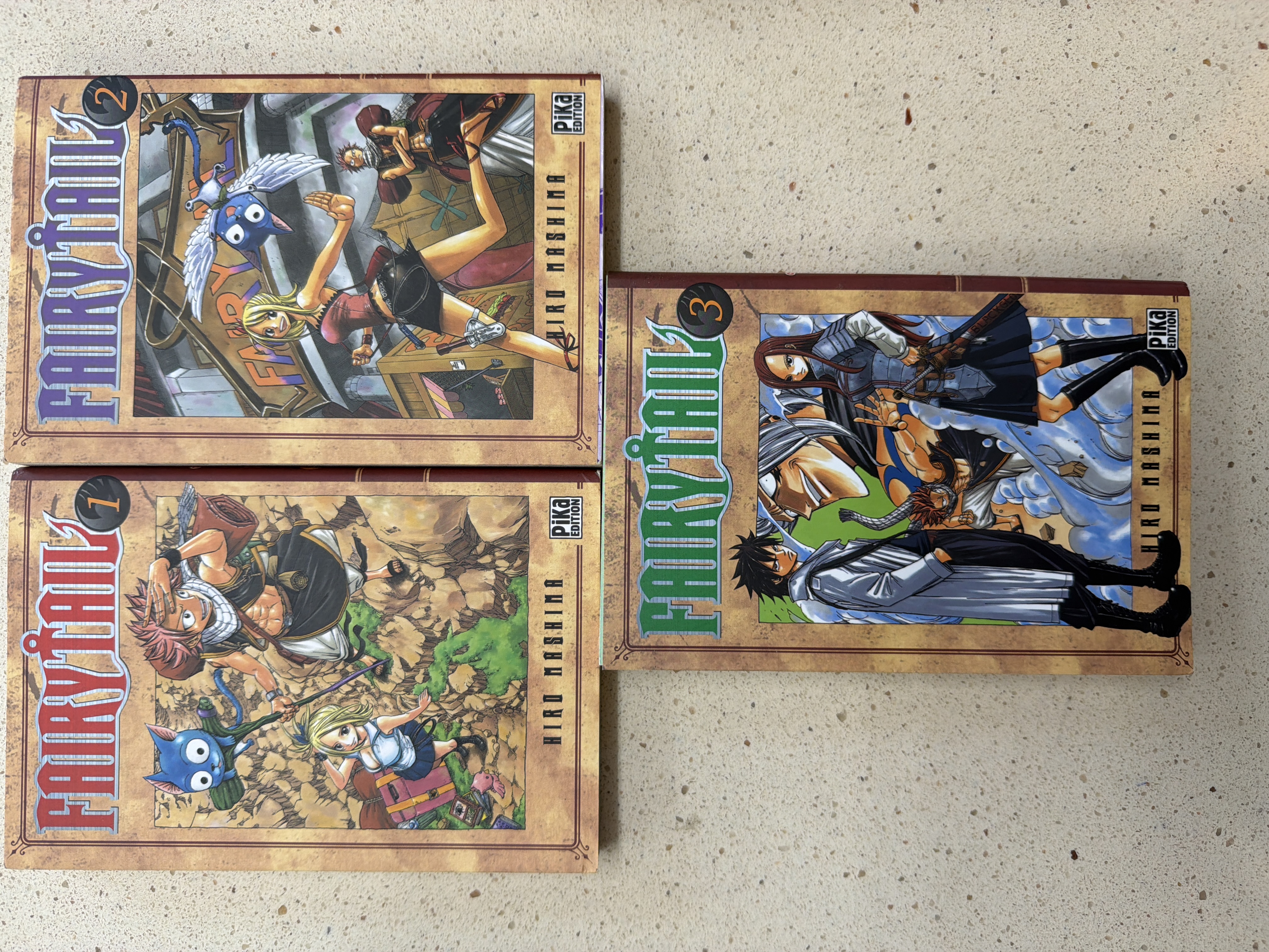 Lot mangas Fairy Tail tomes 1 à 3 Pika Édition