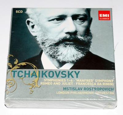 Coffret 5 CD Tchaïkovski Symphonies 1-6 Rostropovitch