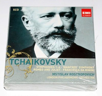 Coffret 5 CD Tchaïkovski Symphonies 1-6 Rostropovitch